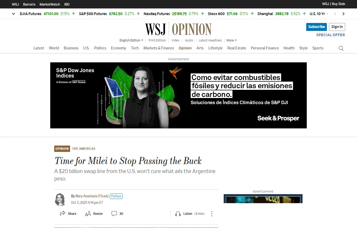 FireShot Capture 006 - Time for Milei to Stop Passing the Buck - WSJ - [www.wsj.com]